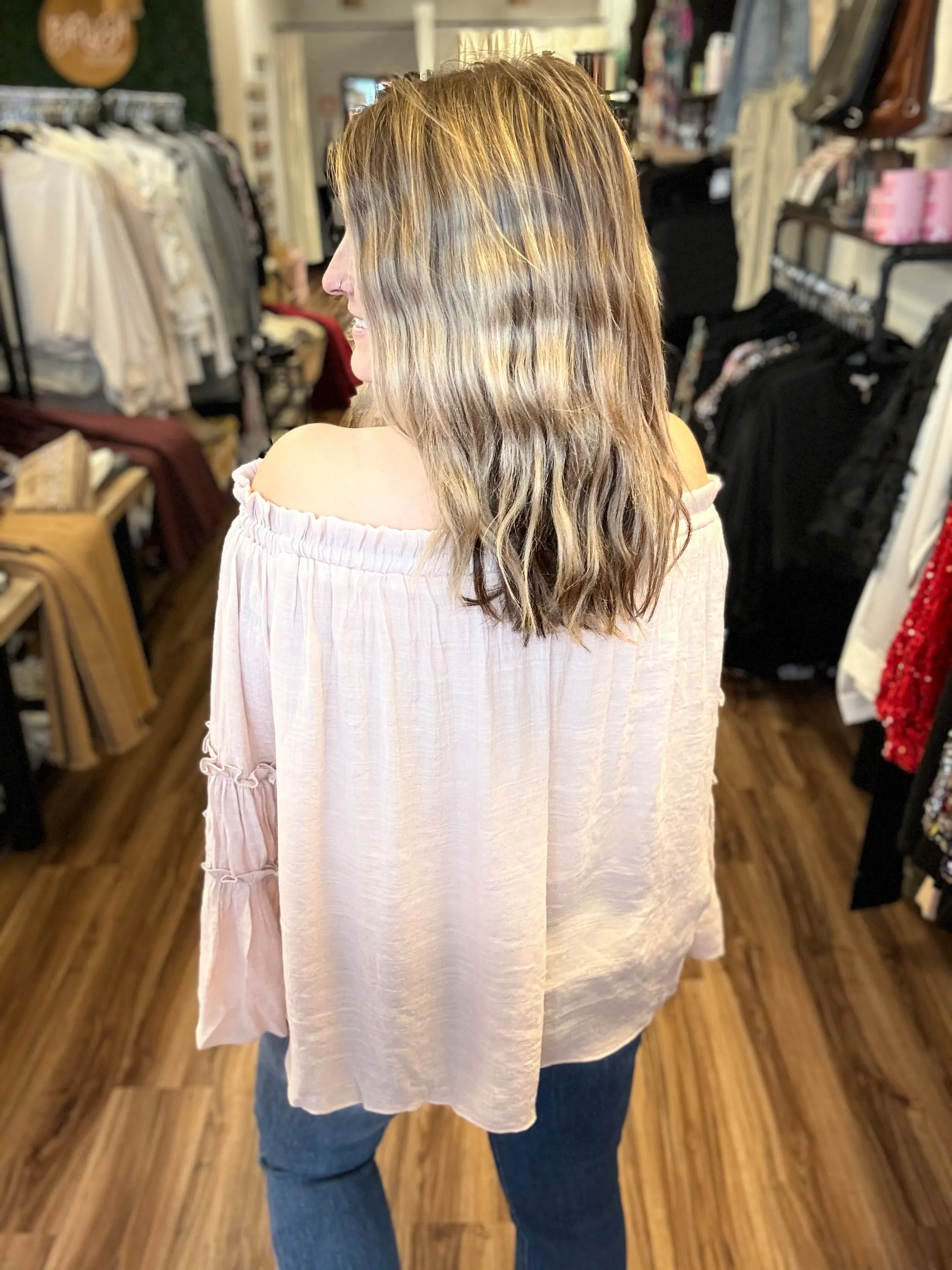 Adrianna - Off Shoulder Tiered Bell Sleeve