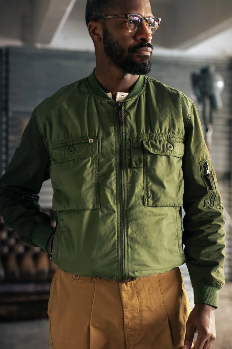 &SONS Harris Bomber Jacket Army Green