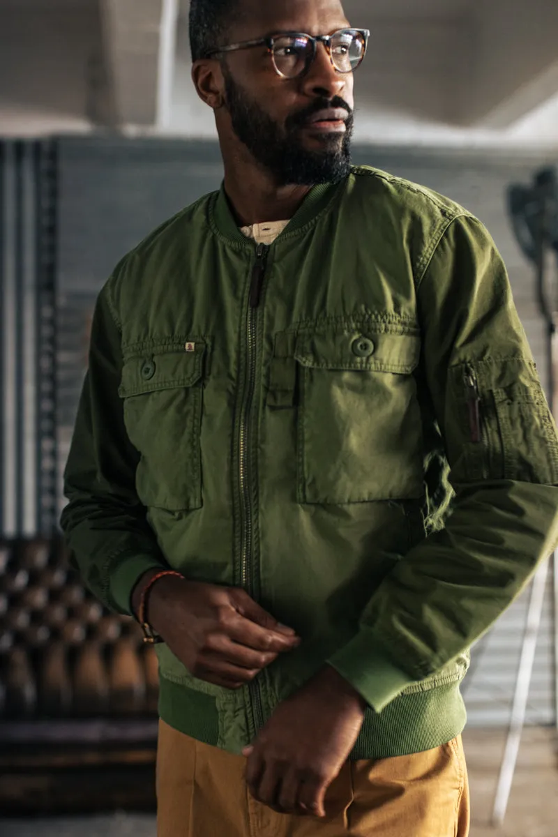 &SONS Harris Bomber Jacket Army Green