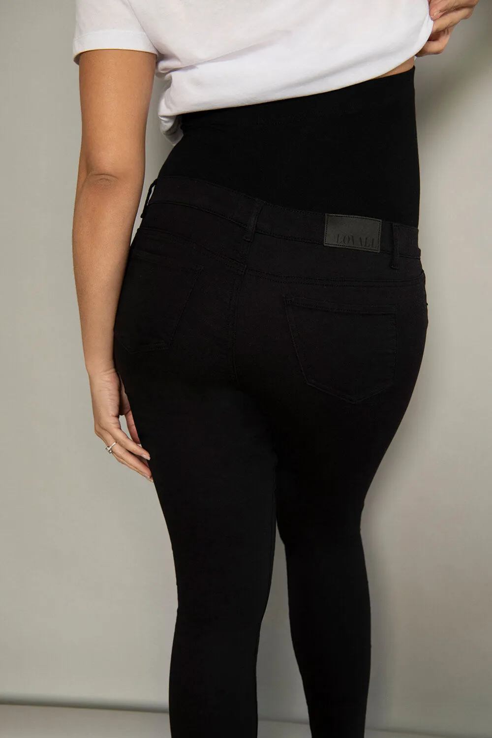 Ankle Grazer Maternity Jeggings - Black