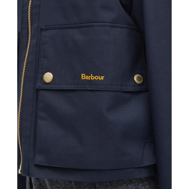 Barbour Nora Casual Ladies Jacket - Dark Navy/Military Brown/Dark Navy