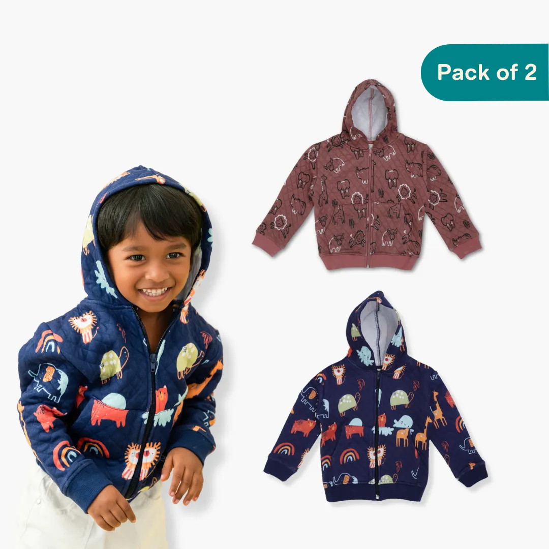 Beasts & Bubbles - Quilted Hoodies (Pack of 2)