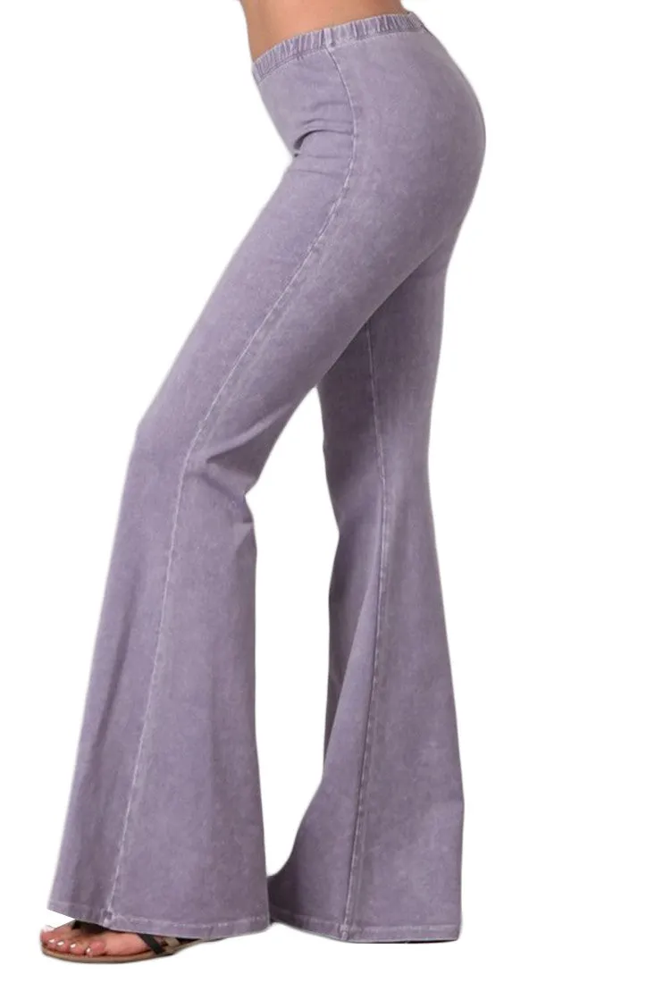 Bell Bottoms Yoga Stretch Pants Denim Lilac