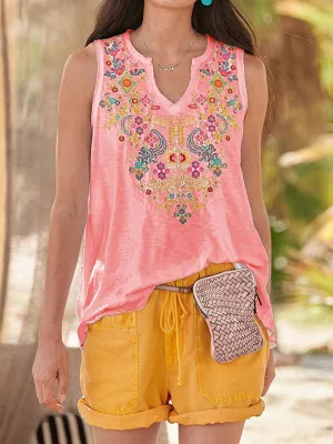 Bohemian Style Tank Tops for Women