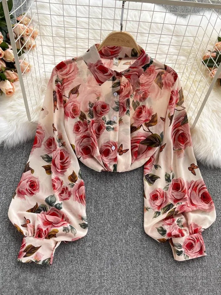 Boho Chiffon Floral Blouse