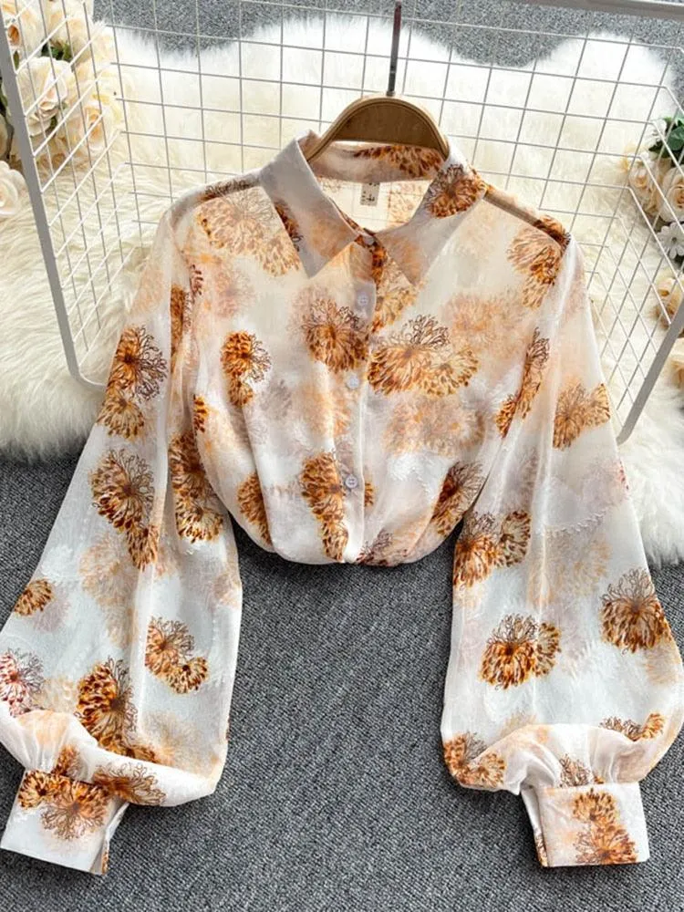 Boho Chiffon Floral Blouse