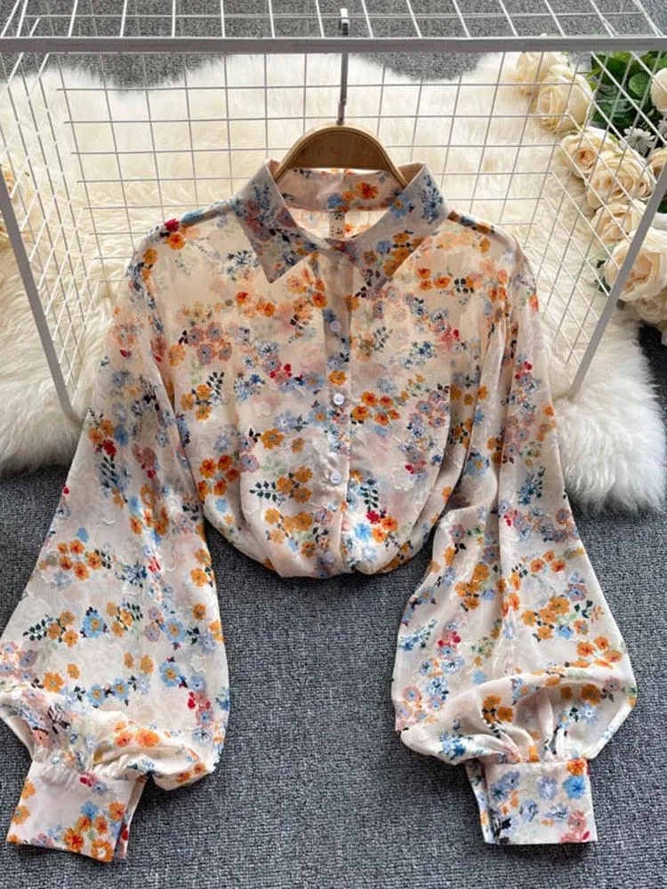 Boho Chiffon Floral Blouse