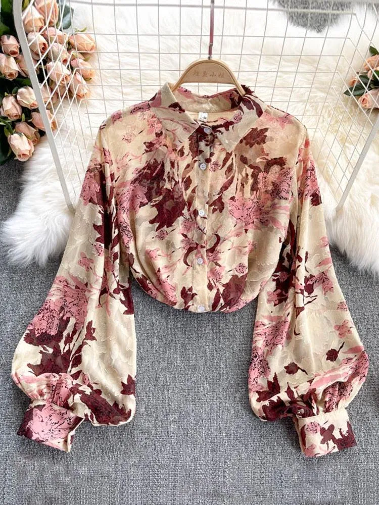 Boho Chiffon Floral Blouse