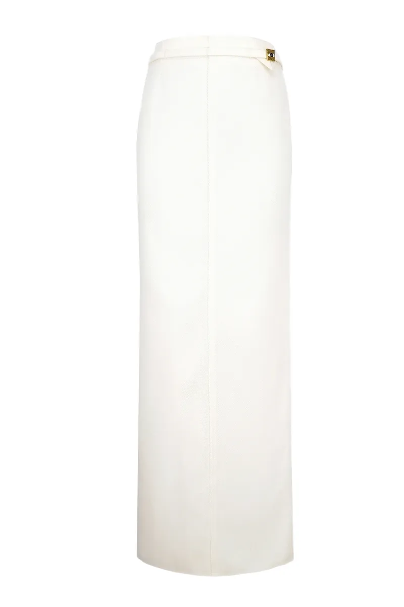 CAPRICA STRAIGHT BASIC COTTON FLOOR LENGTH SKIRT