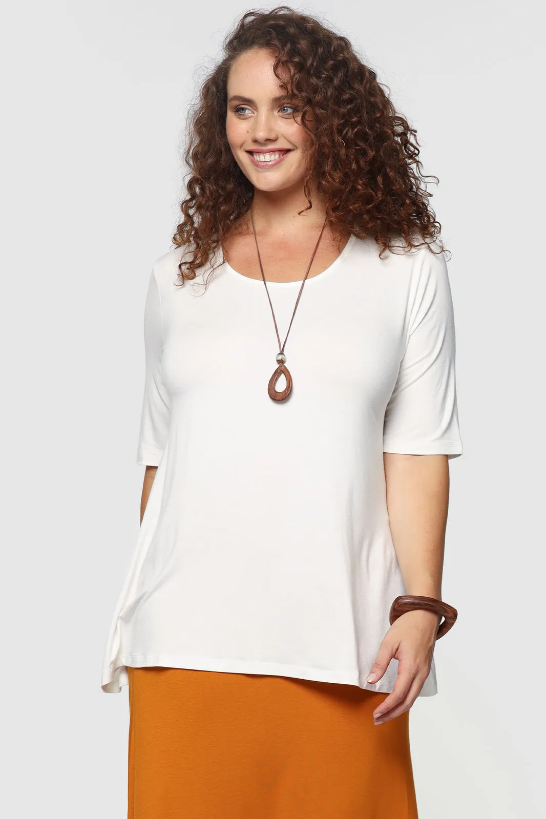 Carter Tunic Top - Ivory