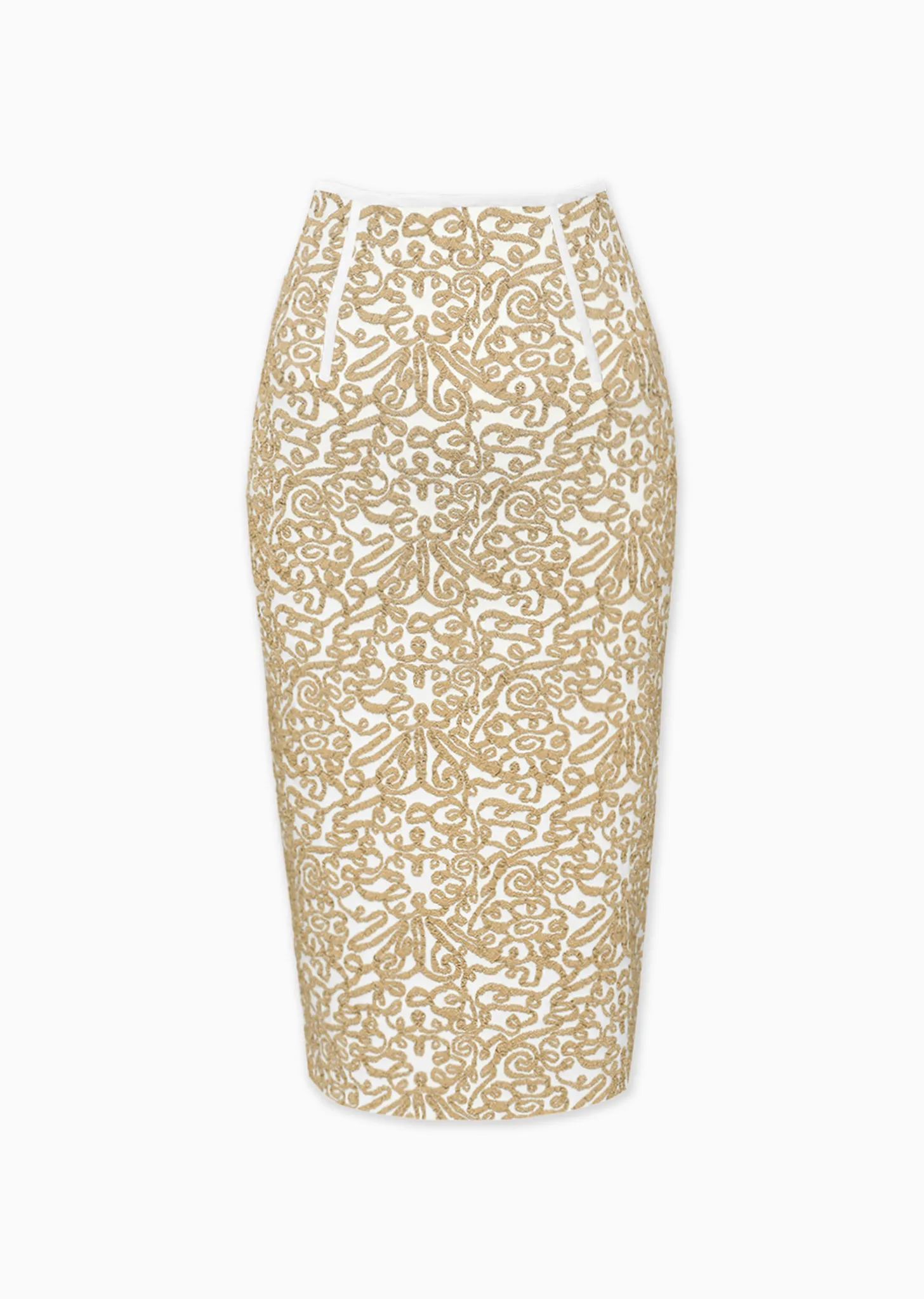 Carvel - Textured Brocade Slim Skirt