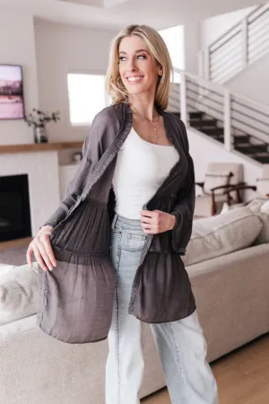 Chantal Cardigan In Slate