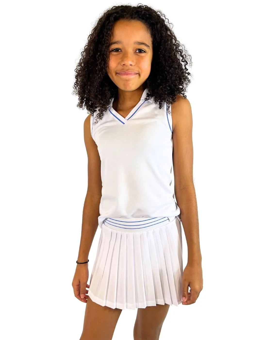 Chloe Youth Girls' Sleeveless Polo