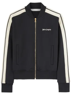 classic logo-print track bomber jacket