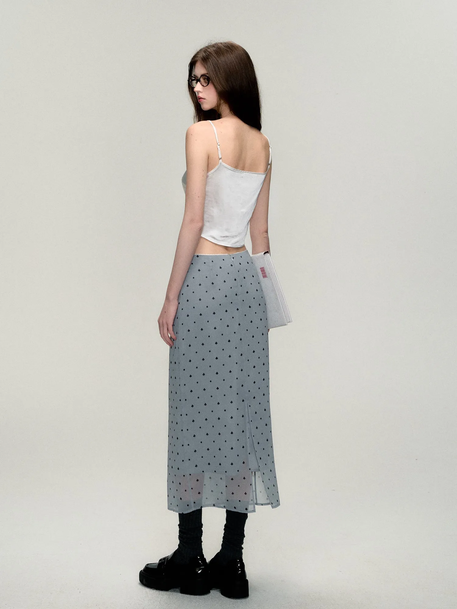 Clover Print Maxi Skirt