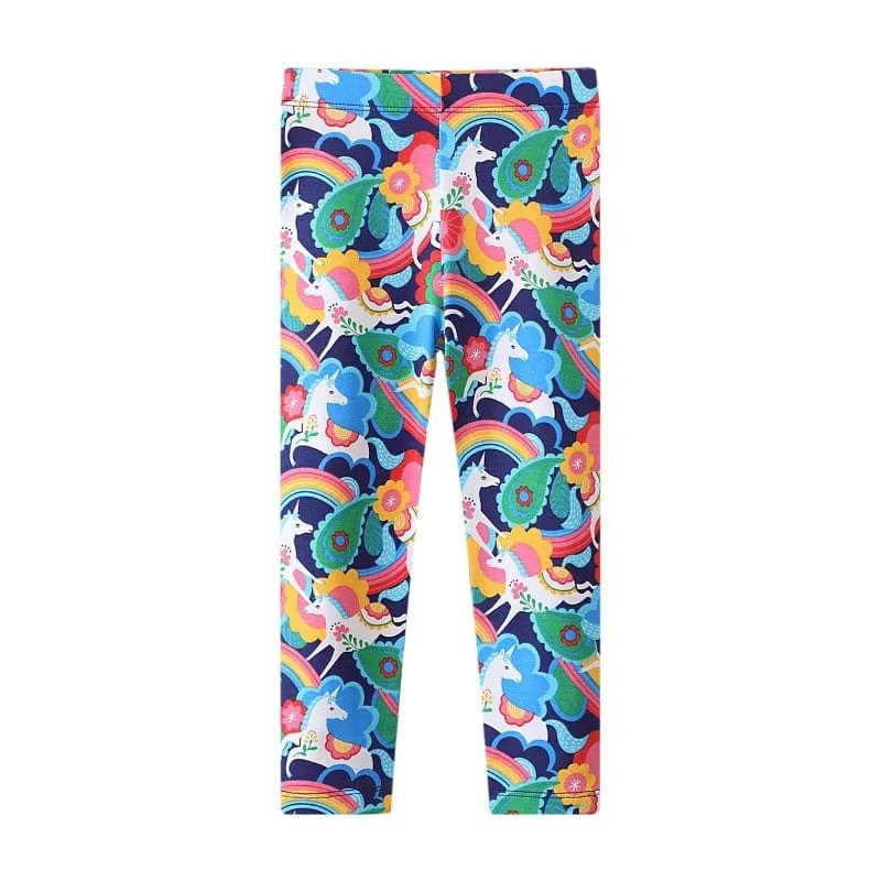 Colorful Girl's Leggings - Unicorns