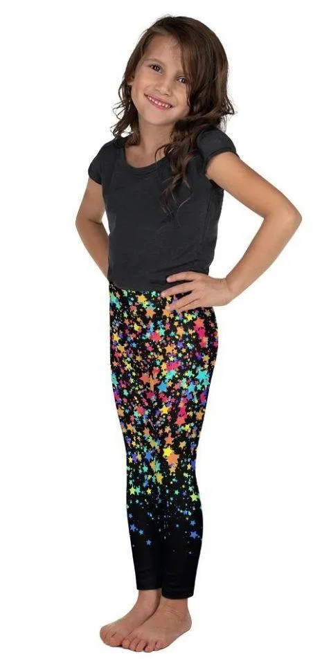 Colorful Gradient Stars Kid's Leggings