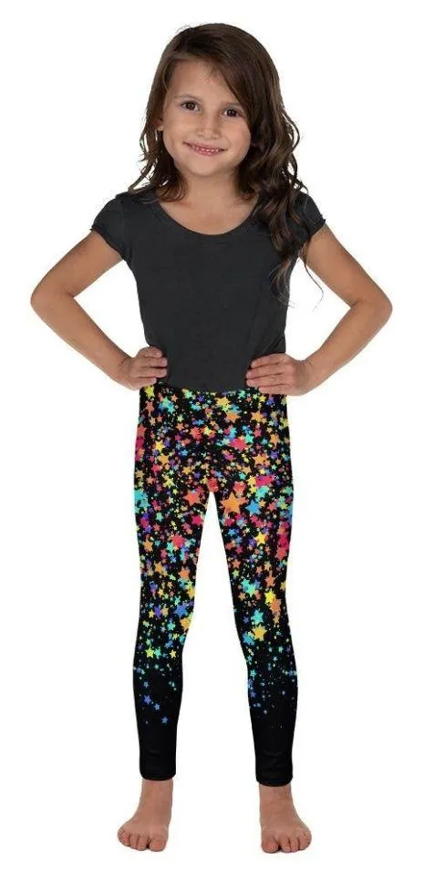 Colorful Gradient Stars Kid's Leggings