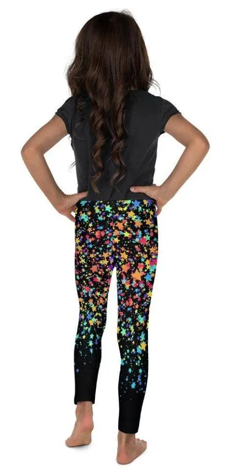 Colorful Gradient Stars Kid's Leggings