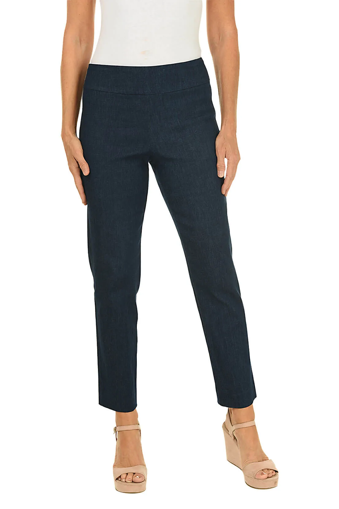 Denim Pull-On Ankle Pant