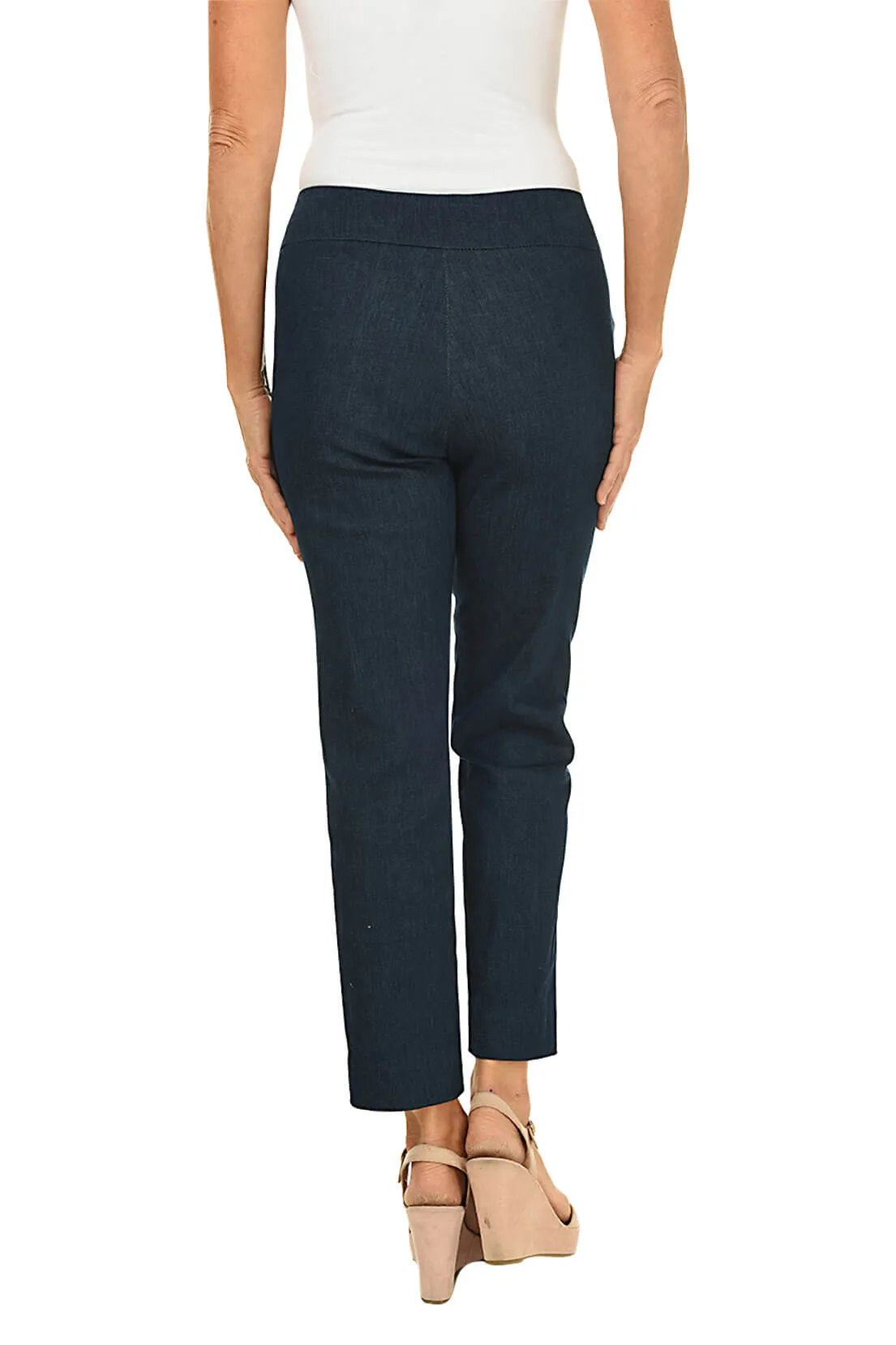 Denim Pull-On Ankle Pant