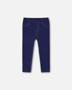 Deux Par Deux Jeggings - Navy Denim