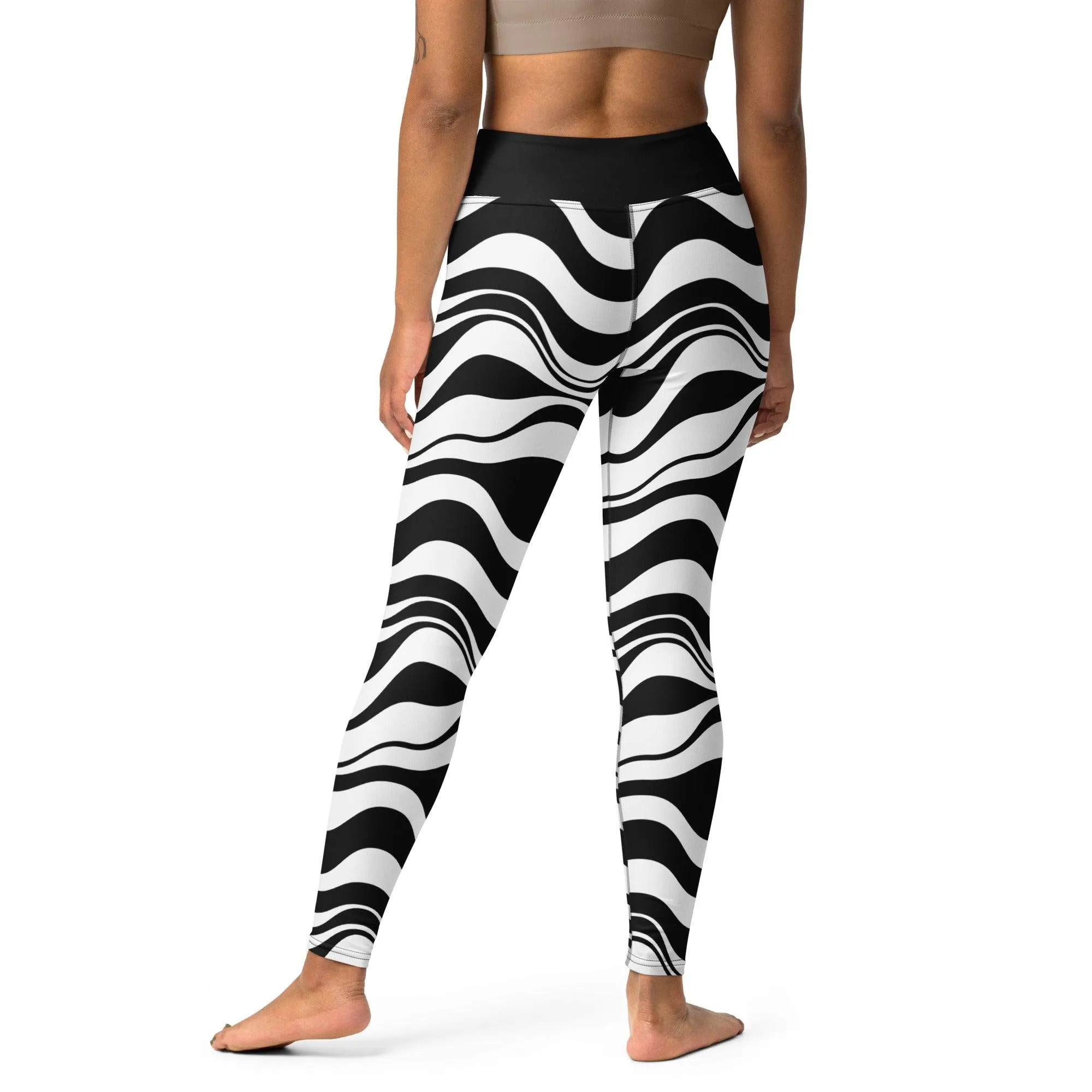 ENERGY WAVES black -2- Yoga Leggings