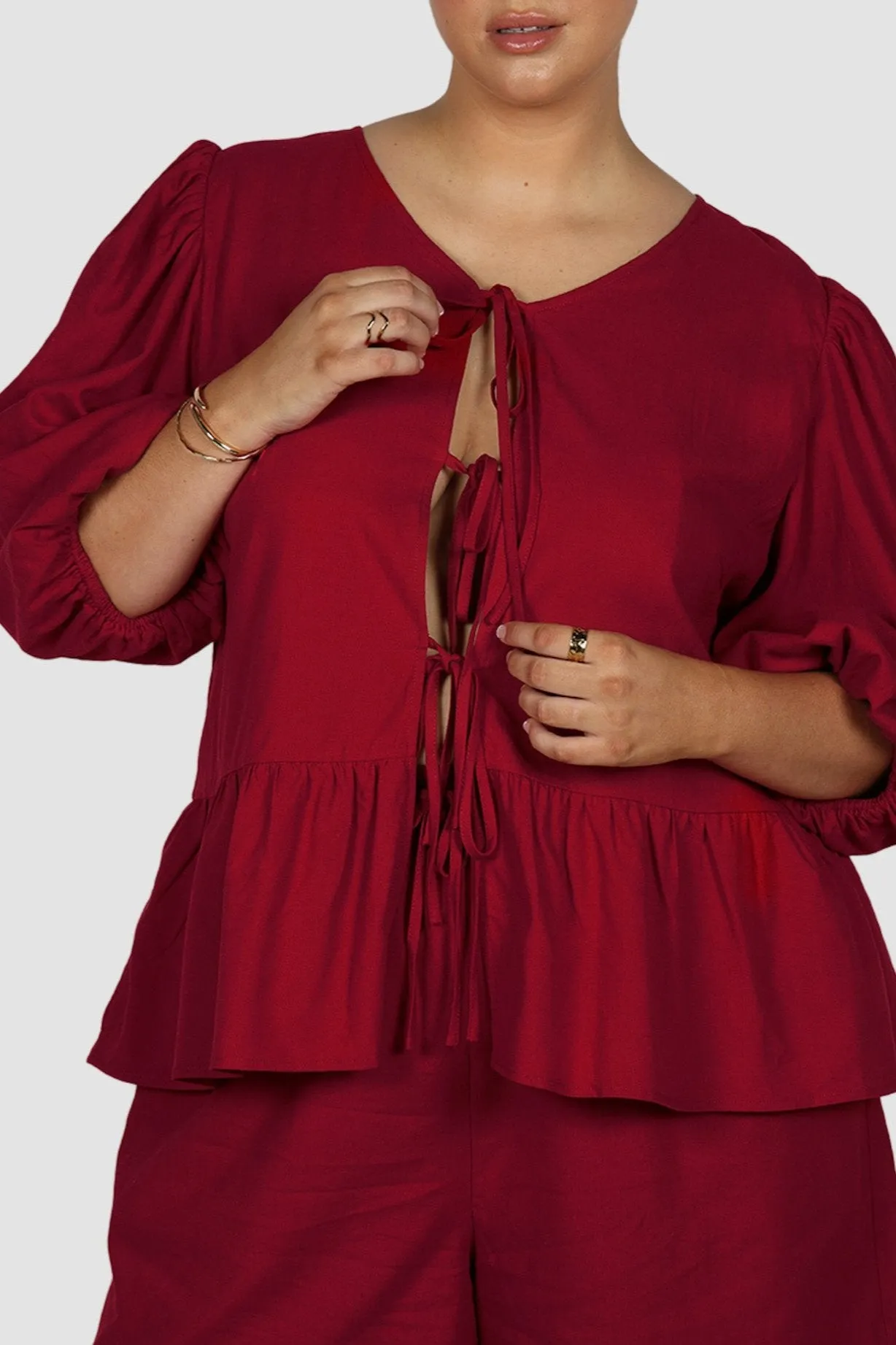 FAWN TOP RED