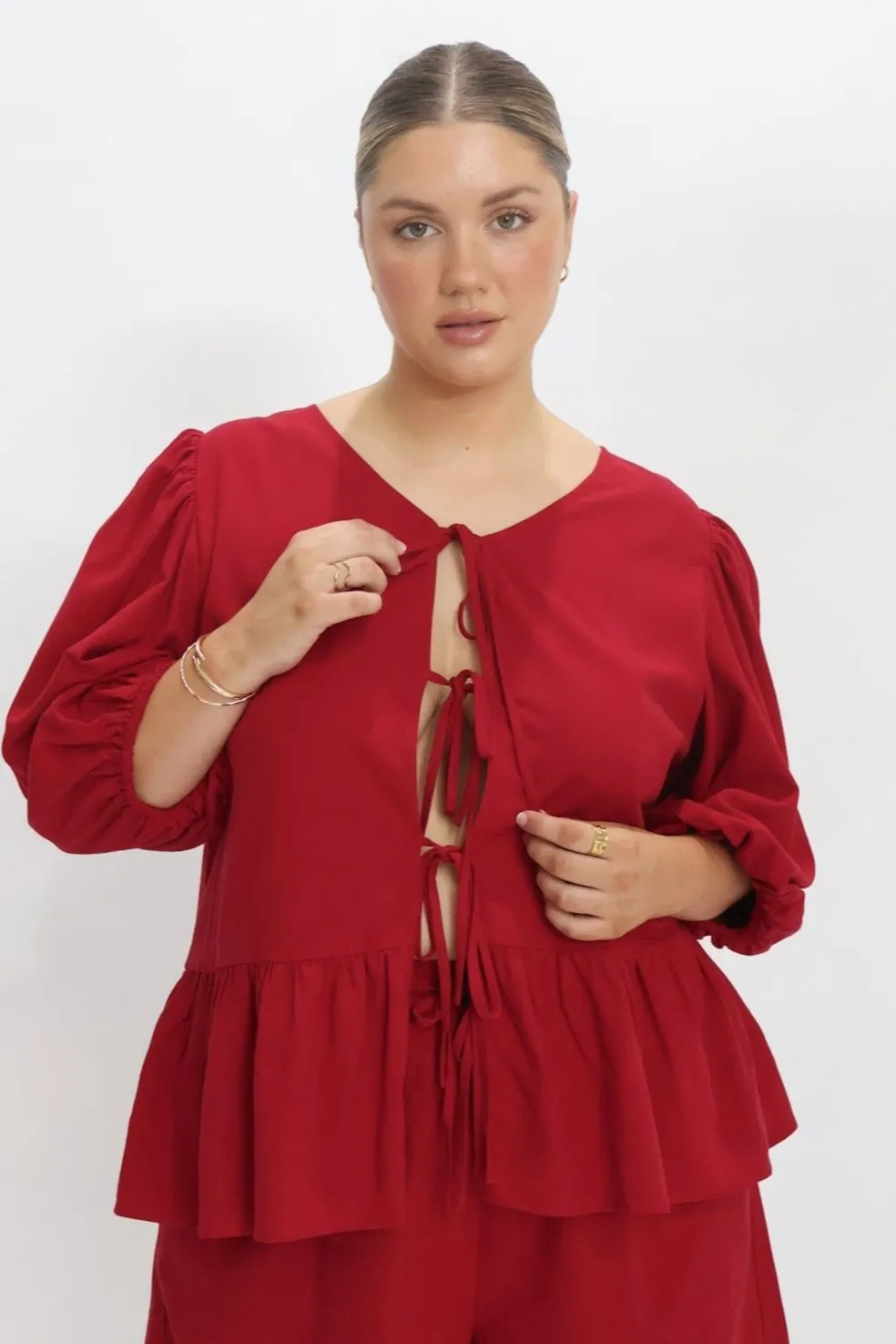 FAWN TOP RED