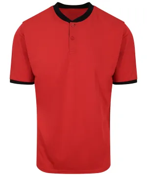 Fire Red/Jet Black - Cool stand collar sports polo