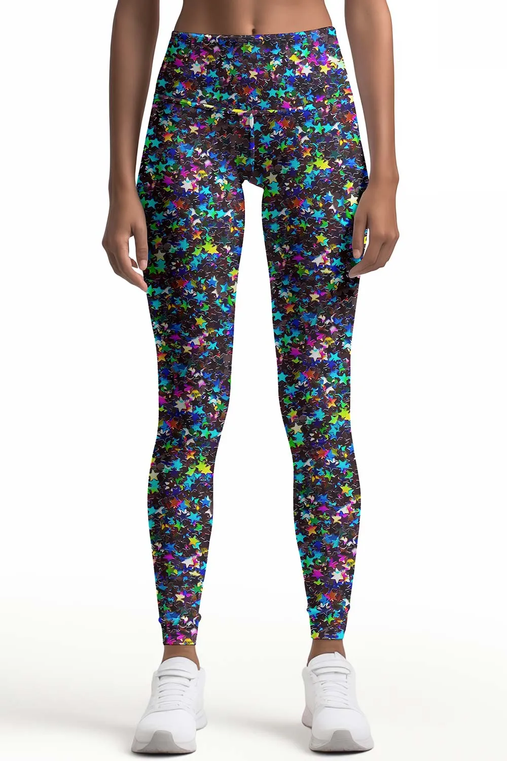 Fireworks Lucy Colorful Stars Printed Leggings Yoga Pants - Women