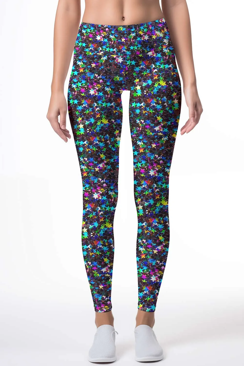 Fireworks Lucy Colorful Stars Printed Leggings Yoga Pants - Women