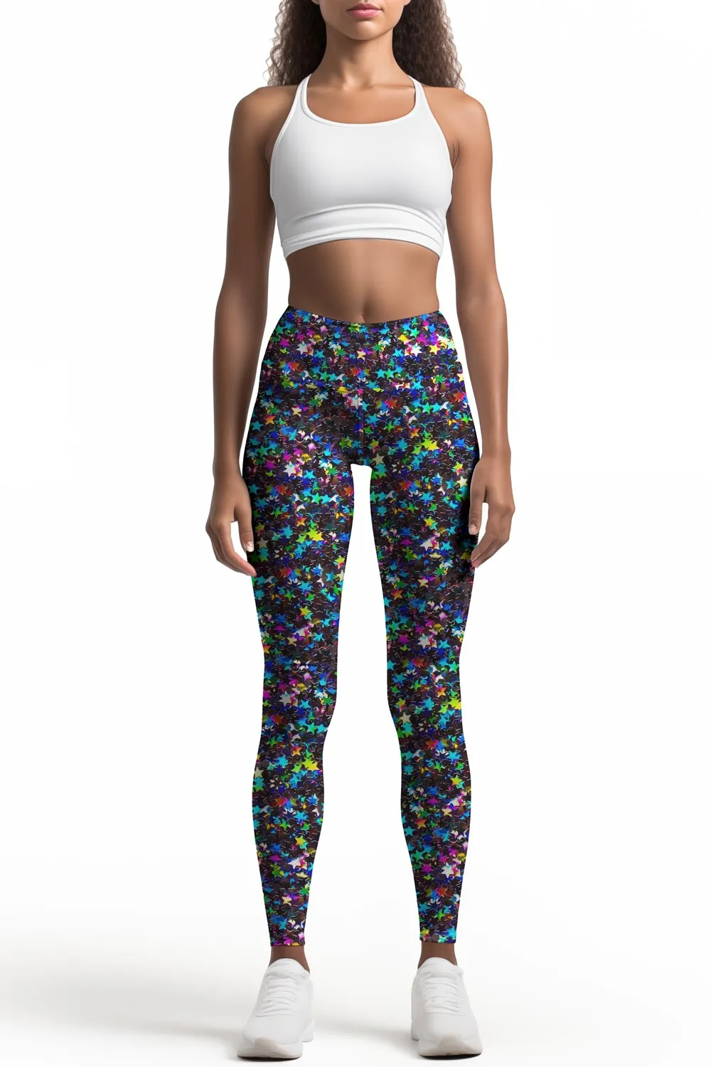 Fireworks Lucy Colorful Stars Printed Leggings Yoga Pants - Women