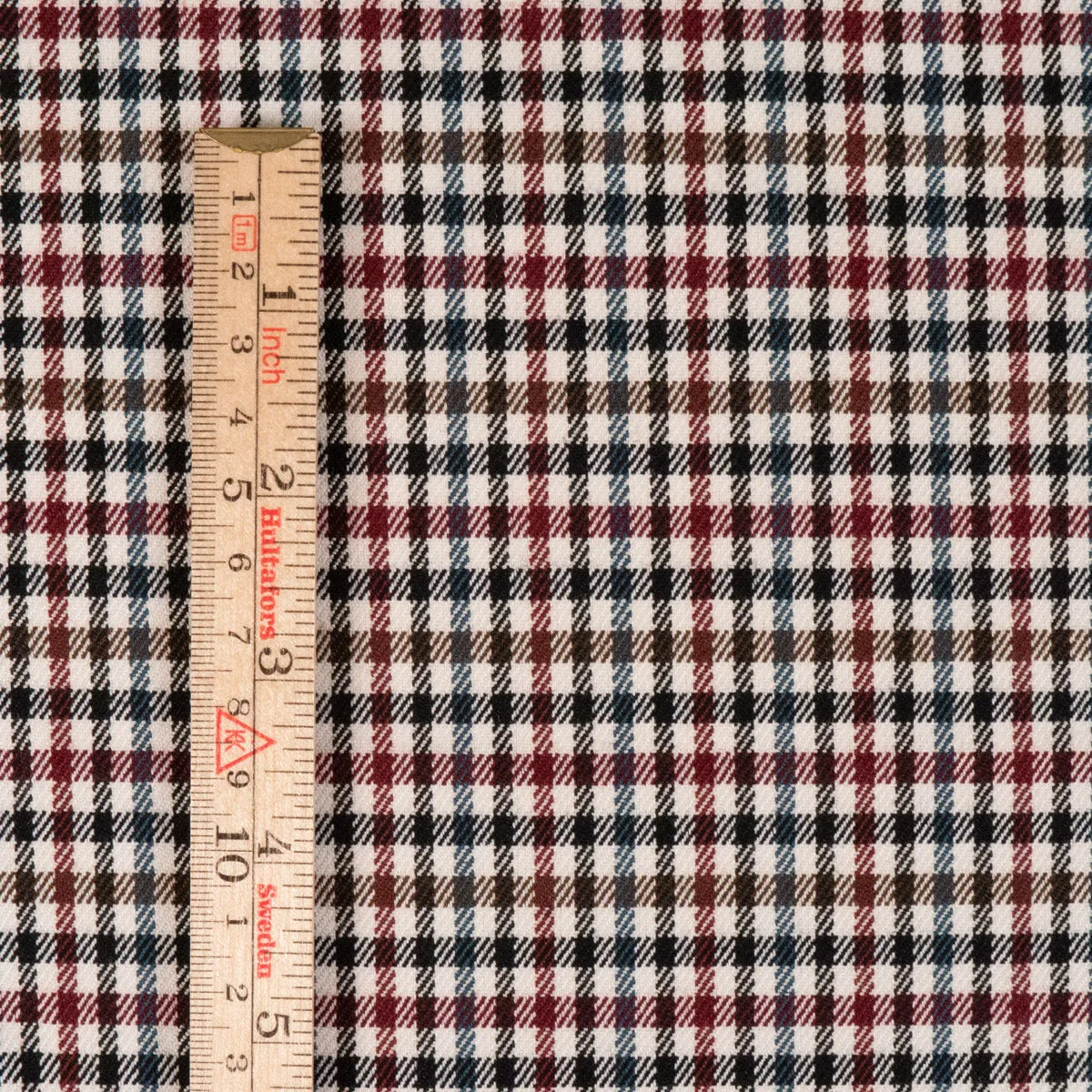 Flannel fabric - Border Tartan - Off-white