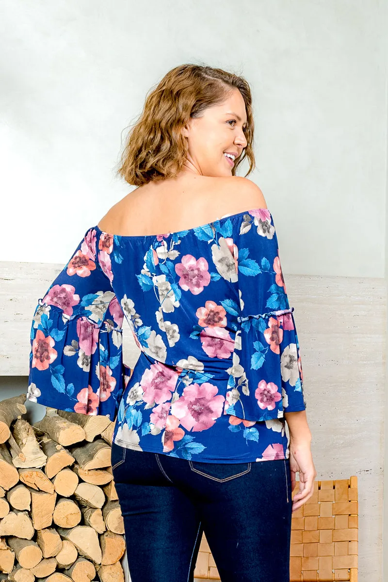 Floral Print Off Shoulder