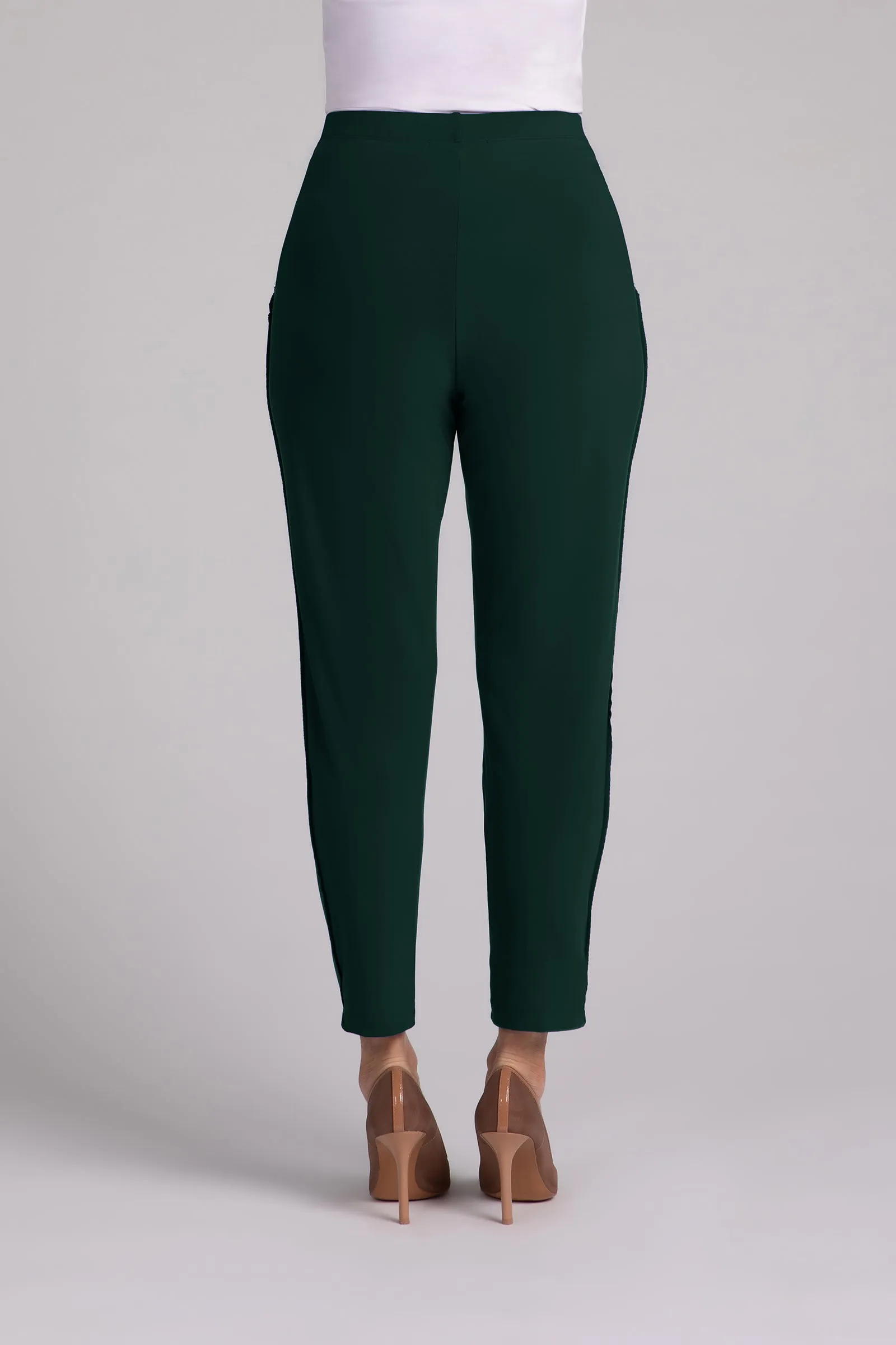 Flounce Pencil Pant | Evergreen