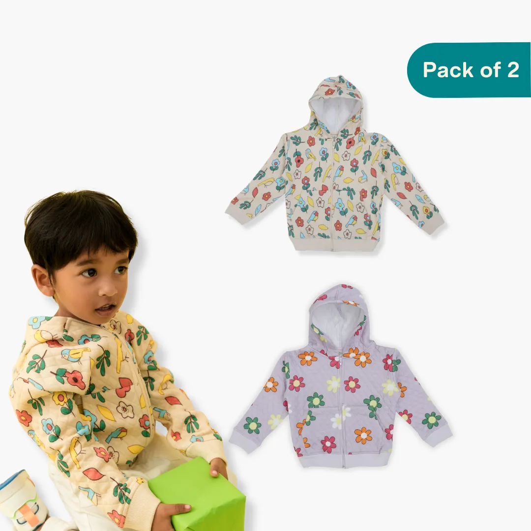 Giggle Garden - Quilted Hoodies (Pack of 2)