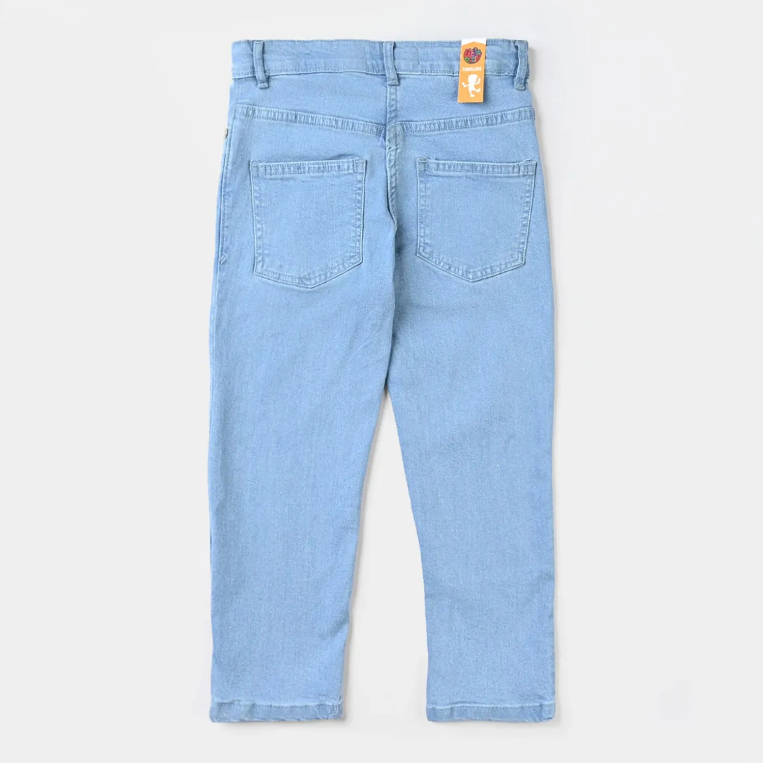 Girls Denim Stretch Pant Basic-Ice Blue