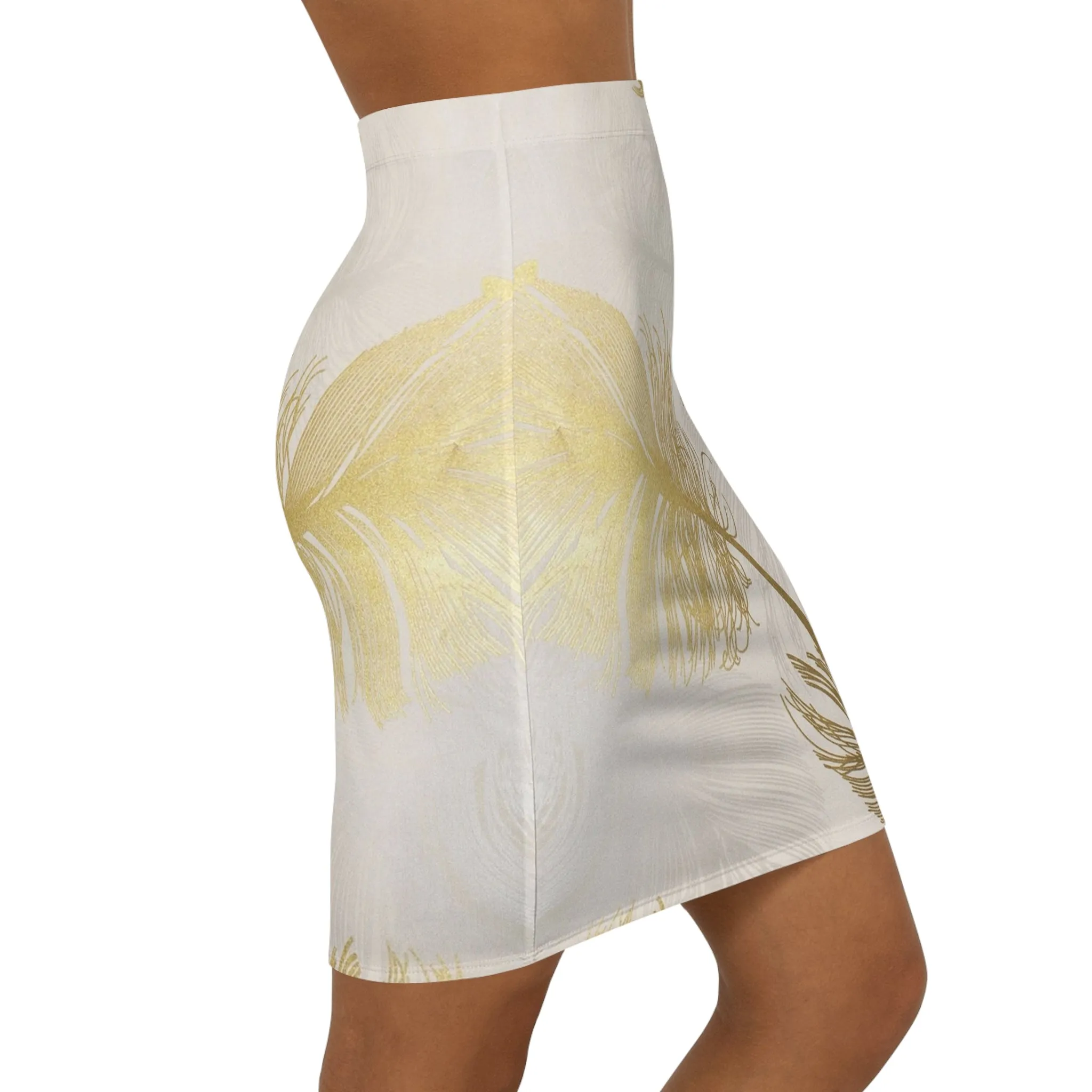 Golden Feathers - Inovax Women's Mini Skirt