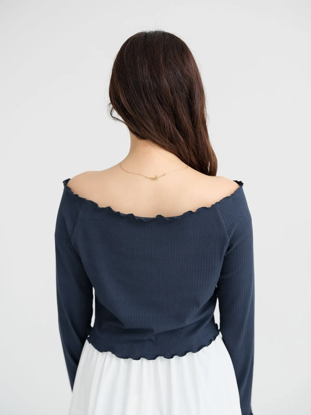 Hestia Button Front Off shoulder Top*