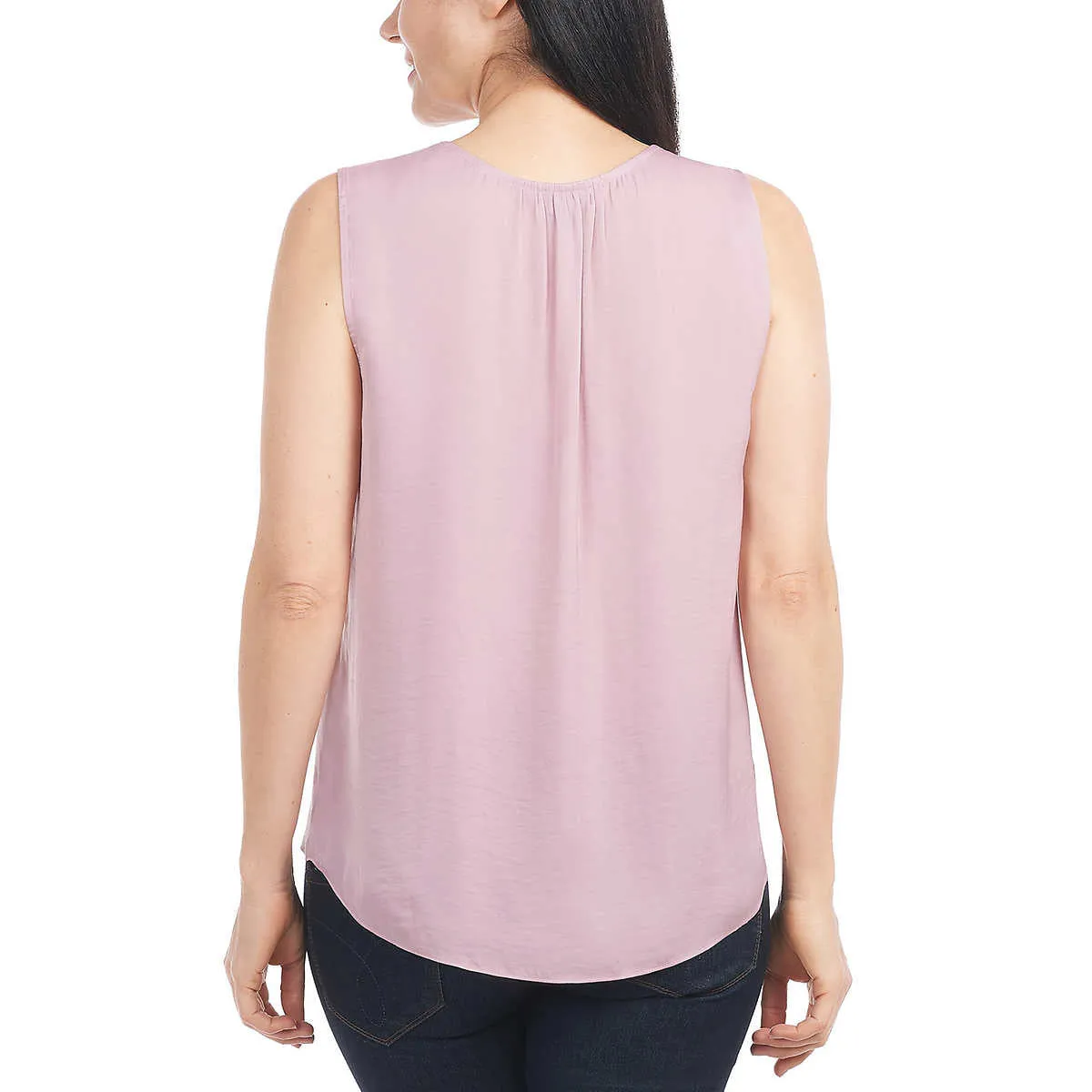 Hilary Radley Women's Sleeveless V-Neck Lightweight Blouse Top