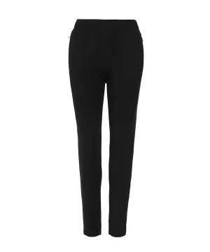 Jet Black - Women's tapered track pants