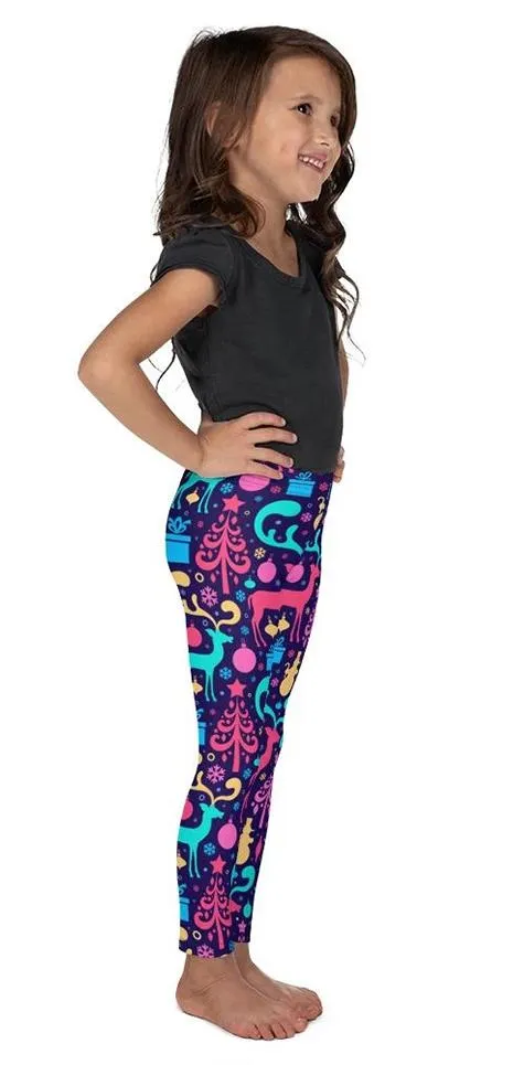 Kid's Colorful Christmas Leggings