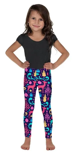 Kid's Colorful Christmas Leggings