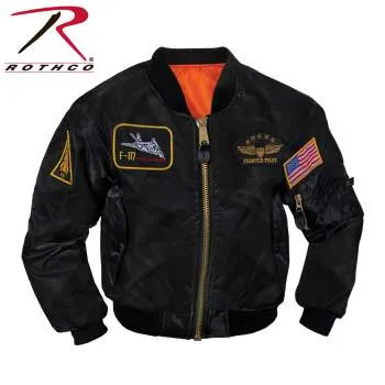 Kids Flight Jacket With Patches