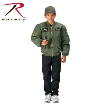 Kids Flight Jacket With Patches