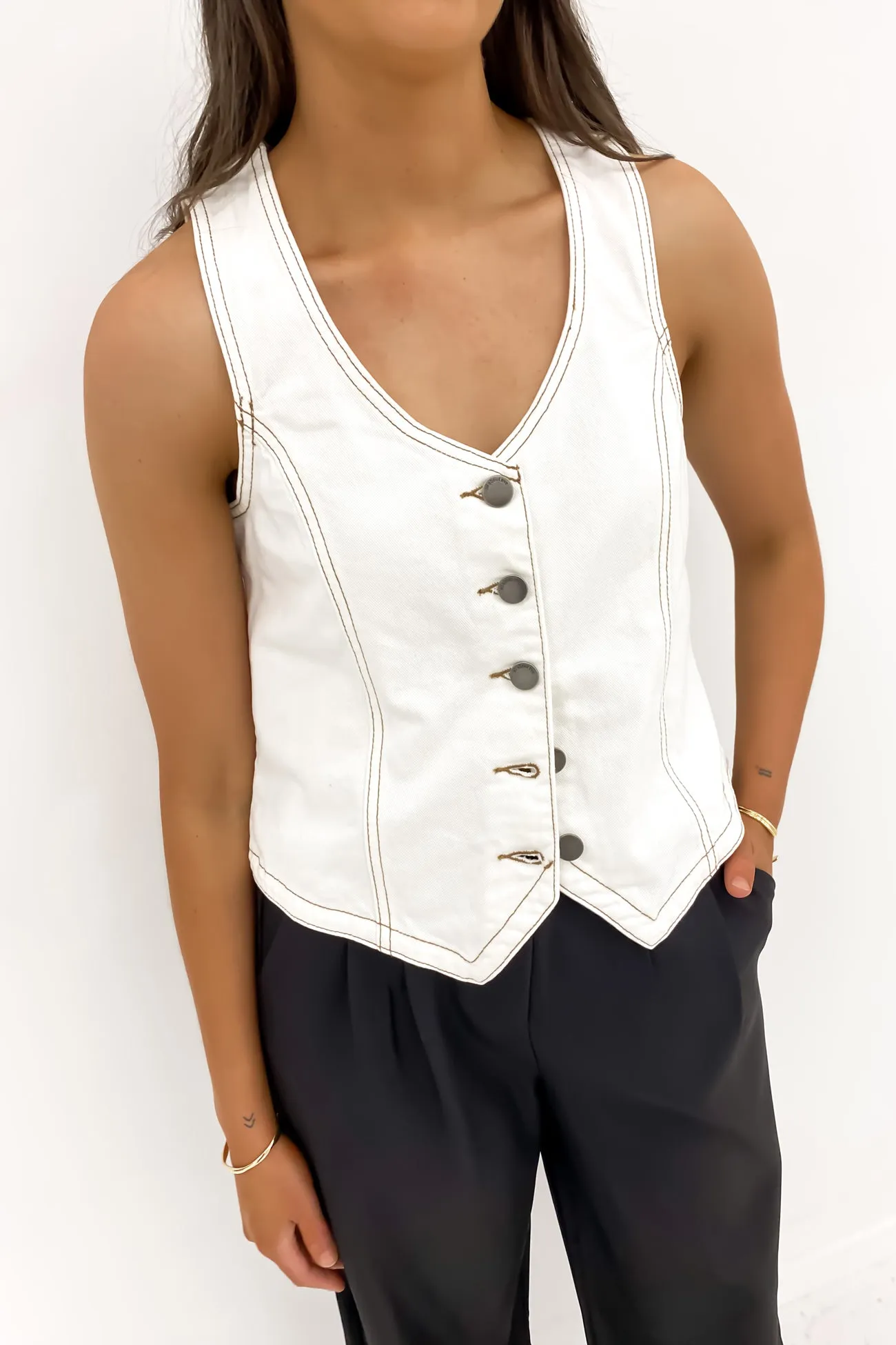 Korin Vest Vintage White