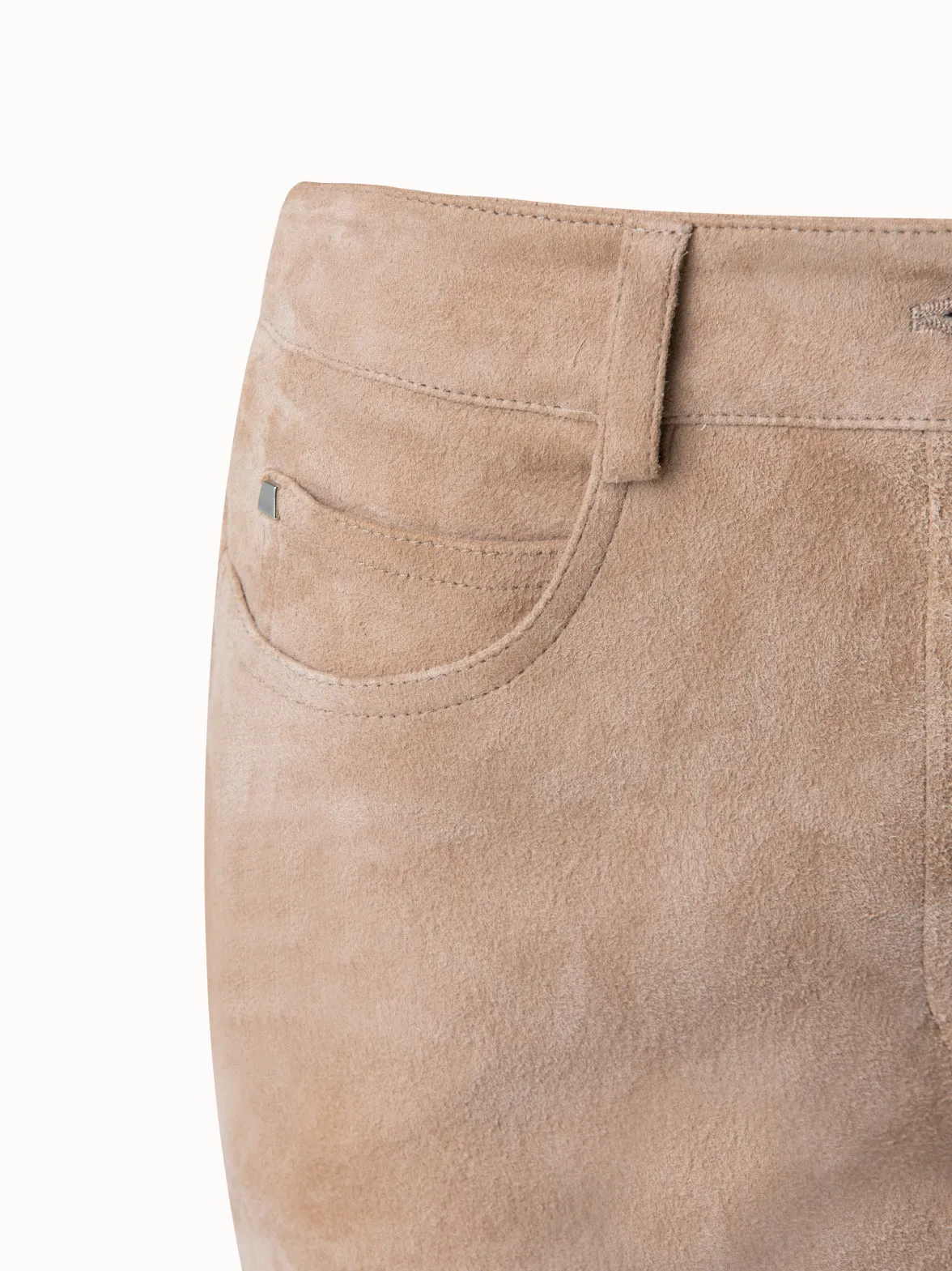 Lamb Suede Stretch Leather Pant