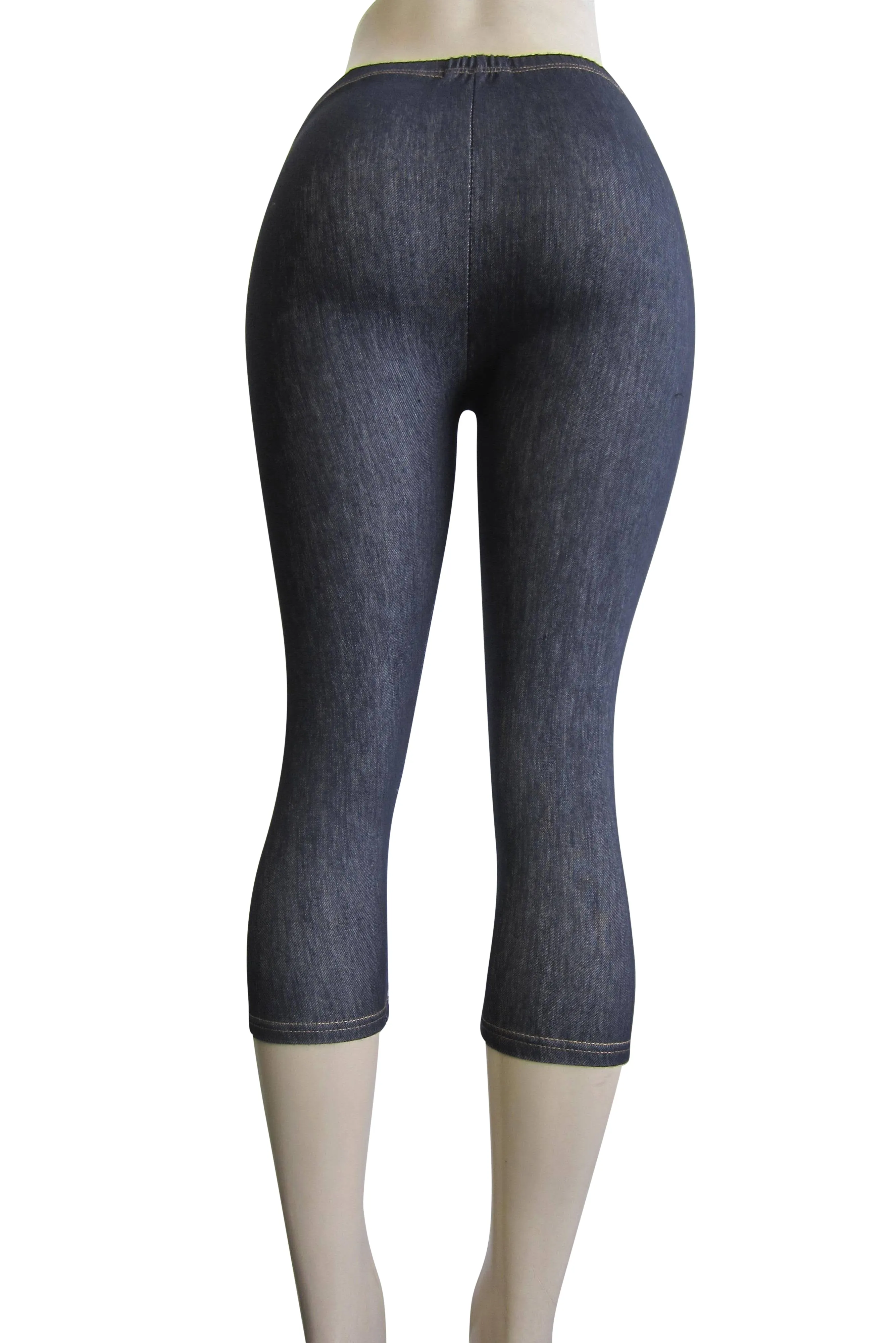 Leggings - Capri Denim Look  (FAB-11251)