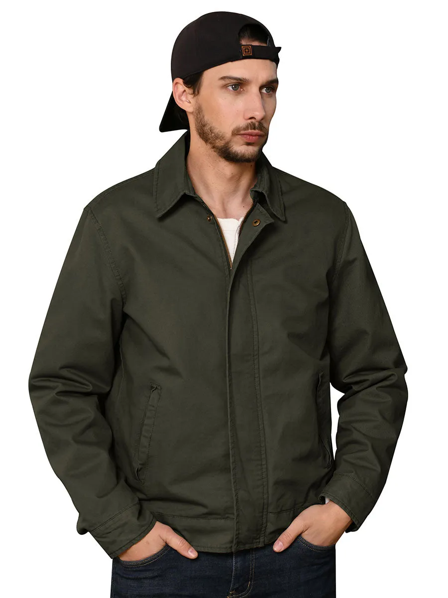 Men's Canvas Utility Work Wear Lightweight Casual Military Jacket